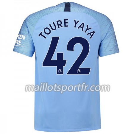 Maillot de Foot Manchester City Toure Yaya 42 Domicile 2018/19